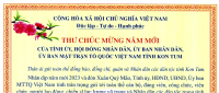 Thư chúc mừng năm mới của Tỉnh ủy, Hội đồng nhân dân, Ủy ban nhân dân, Ủy ban mặt trận Tổ quốc Việt Nam tỉnh Kon Tum