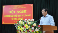 Đảng ủy Ủy ban nhân dân tỉnh tổ chức Hội nghị công bố các quyết định về công tác tổ chức, cán bộ