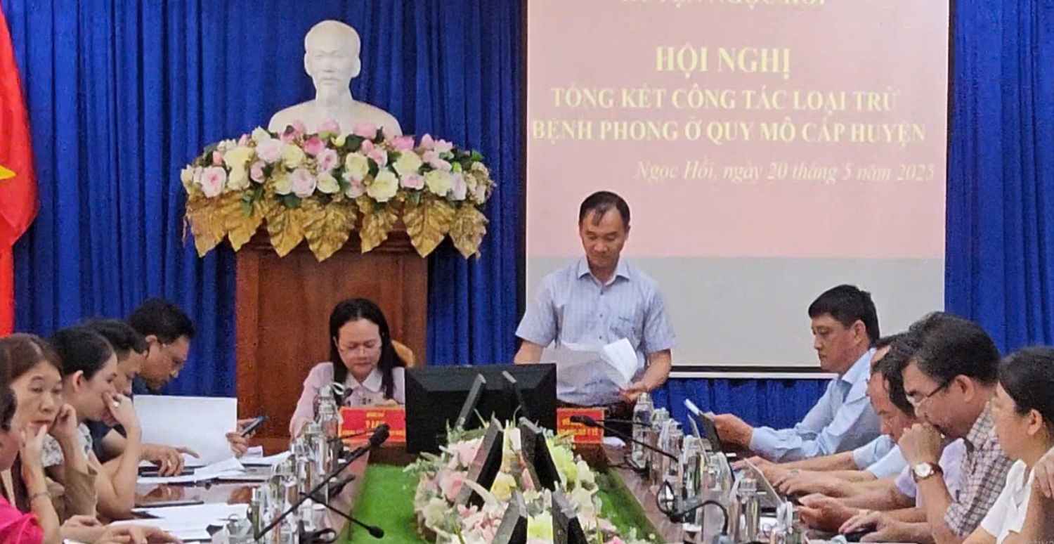 Kiểm tra loại trừ bệnh phong ở quy mô cấp huyện tại huyện Ngọc Hồi
